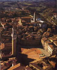 Piazza del Campo von Vogelperspektive